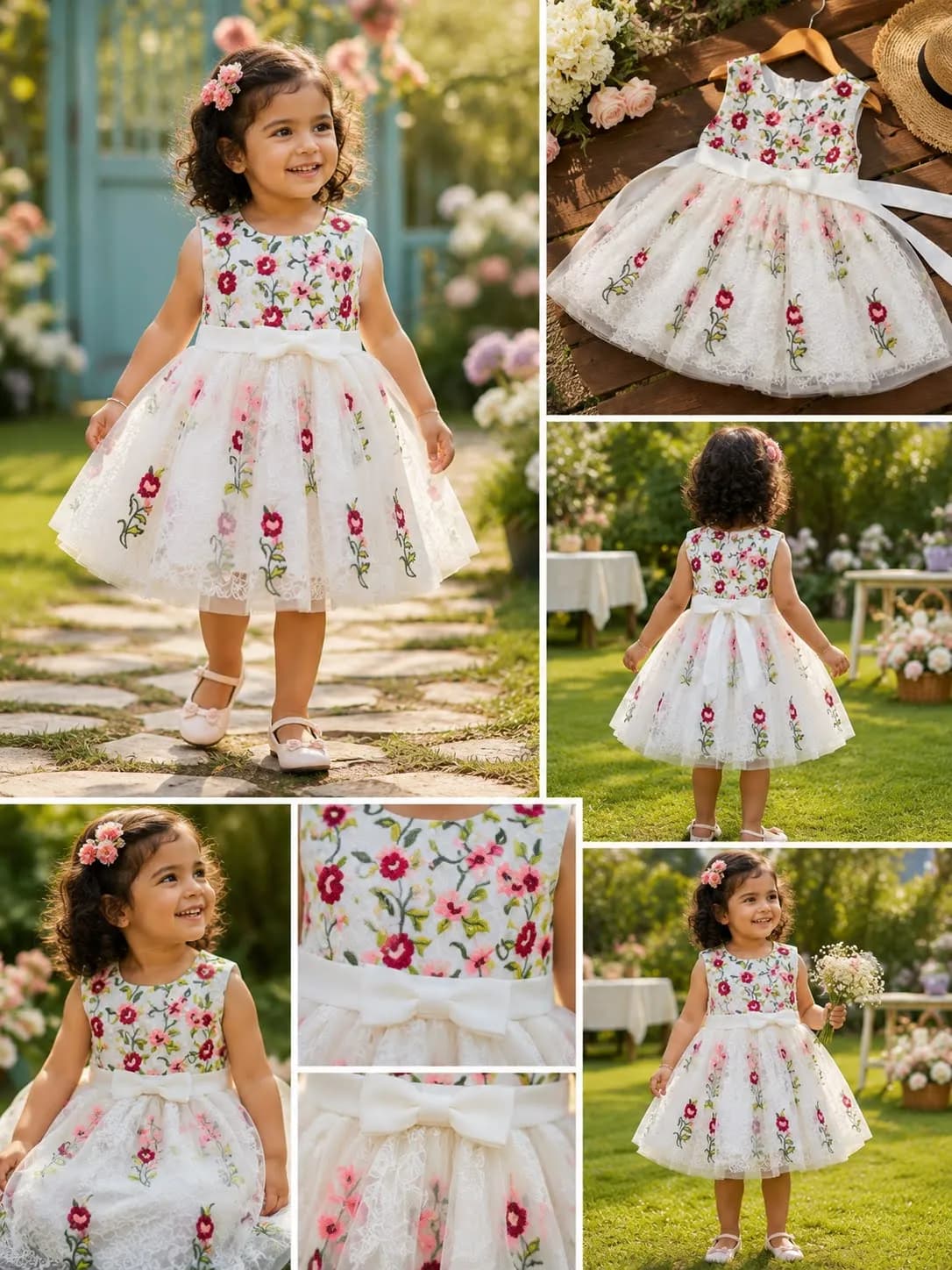 Style inspiration for White Dress with Floral Embroidery